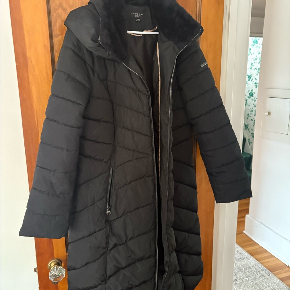 Laundry By Shelli Segal Women's Black Puffer Coat